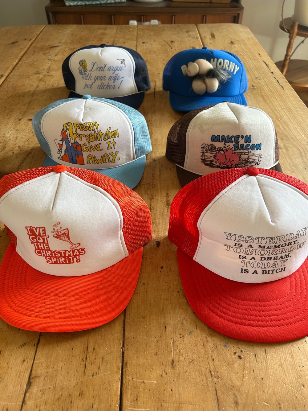 6 Vintage ‘Cheeky’ Trucker Hats